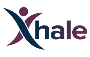 The Xhale logo for the Helix NextGen bar review course from Helix Bar Review by AccessLex, representing the wellness aspect of the program.
