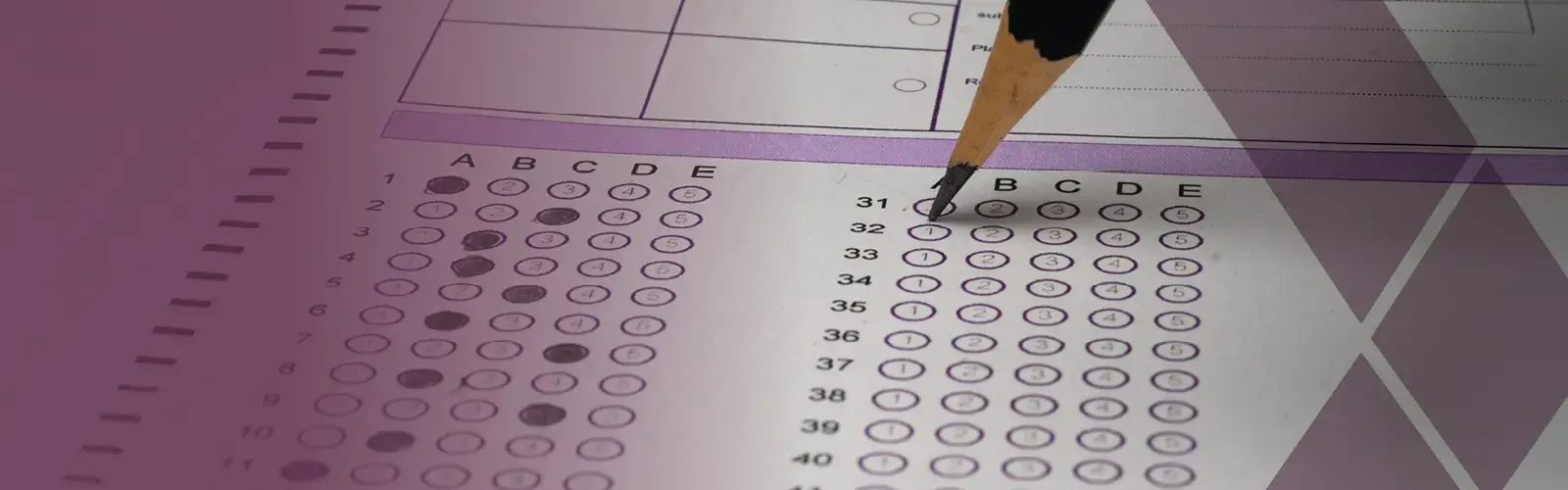 Choice answer sheet and pencil 